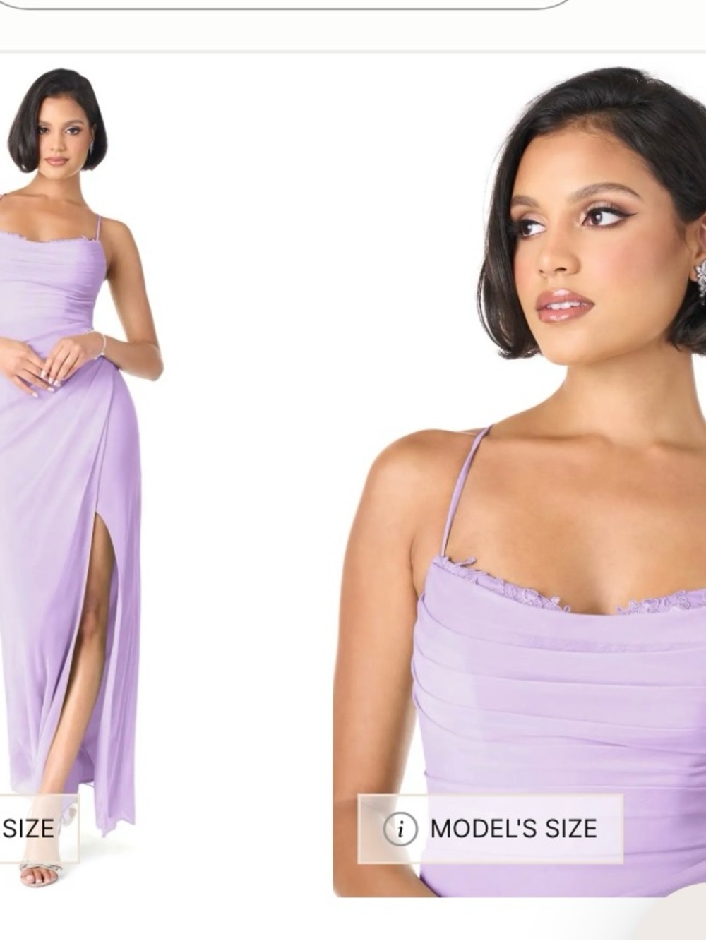 Azazie Lilac Maxi Dress with corset top details New with tags